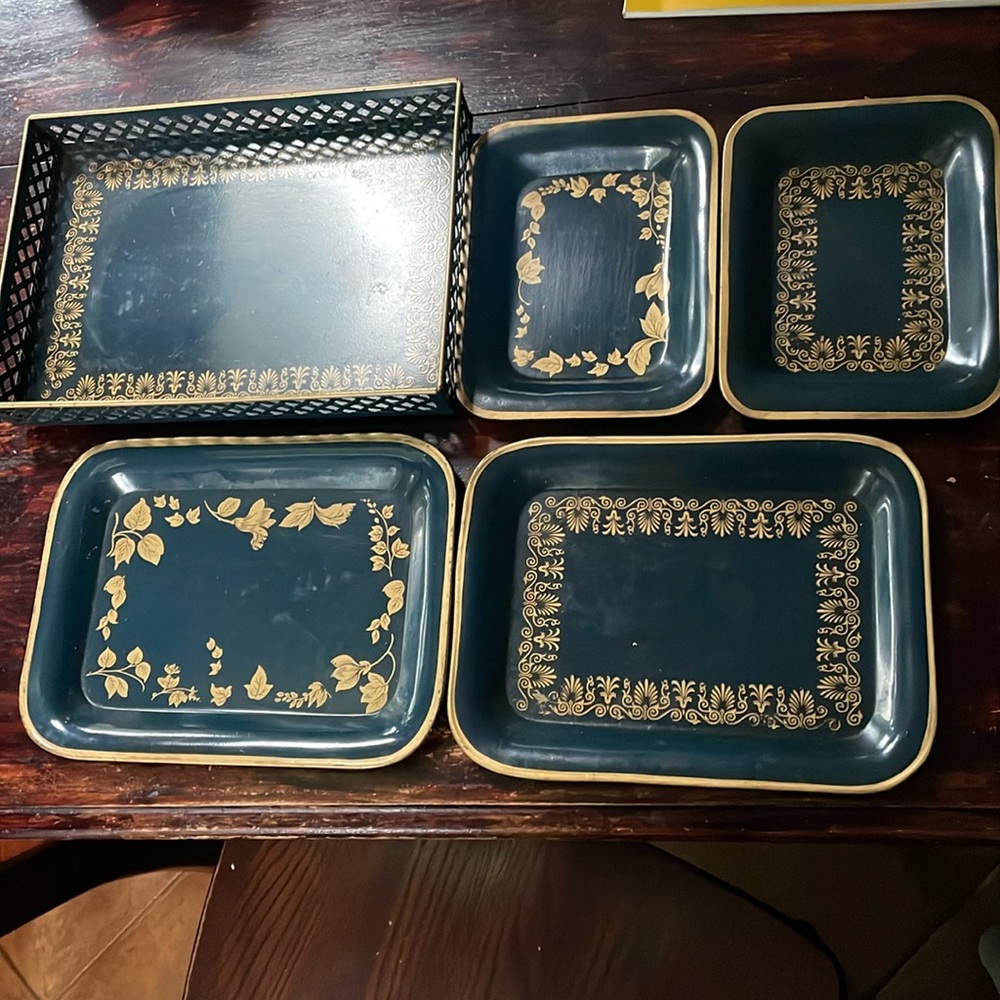 Vintage Christian Dior Trays set of 5